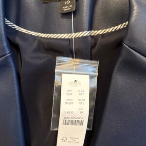 J Crew faux leather blazer